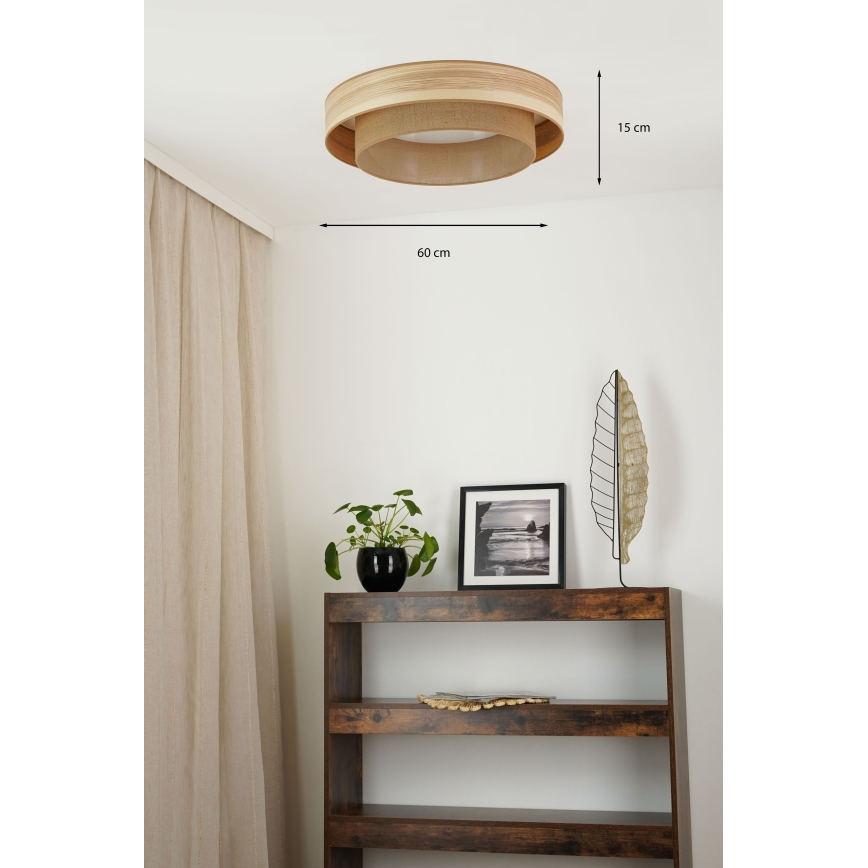 Brilagi - LED Ceiling light MONTANA BOHO LED/26W/230V d. 60 cm brown