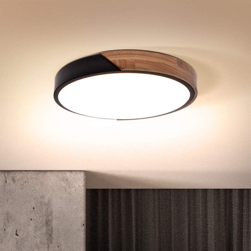 Brilagi - LED Ceiling light PILANA LED/24W/230V oak d. 30 cm