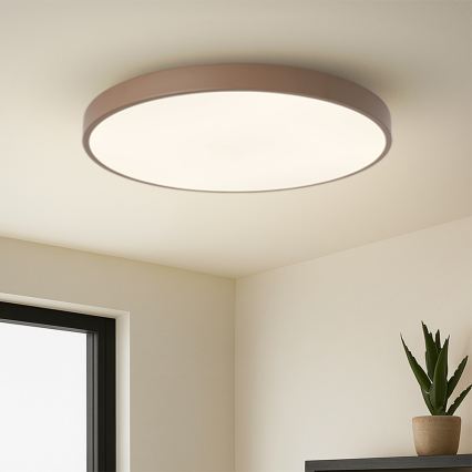 Brilagi - POOL LED Ceiling Light 100W/230V, 3000/4000/6000K, Ø 80 cm, Brown