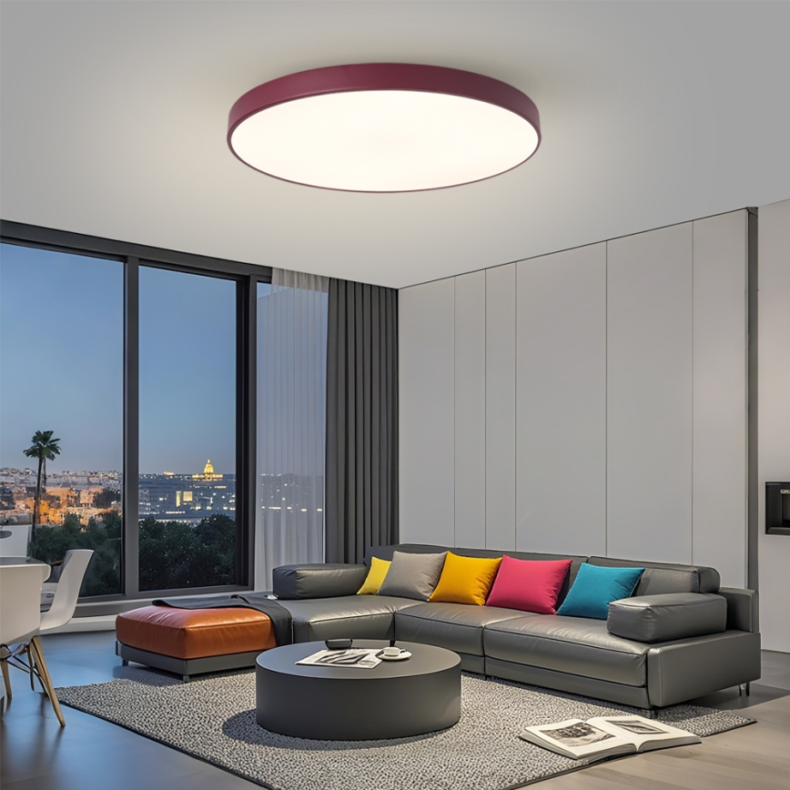 Brilagi - LED Ceiling Light POOL LED/100W/230V 3000/4000/6000K Ø 80 cm burgundy