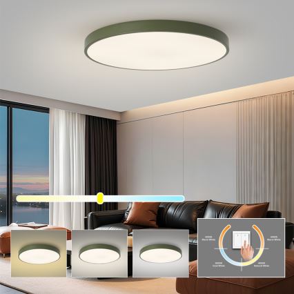 Brilagi - POOL LED Ceiling Light, 100W, 230V, 3000/4000/6000K, Ø 80 cm, Green