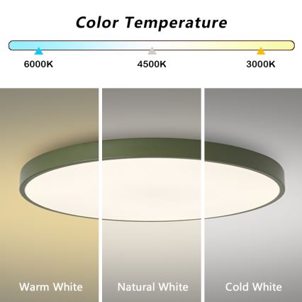 Brilagi - POOL LED Ceiling Light, 100W, 230V, 3000/4000/6000K, Ø 80 cm, Green