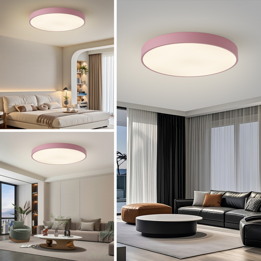 Brilagi - POOL LED Ceiling Light LED/100W/230V 3000/4000/6000K Ø 80 cm Pink