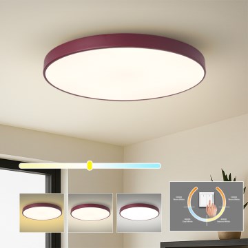 Brilagi - LED Ceiling Light POOL LED/100W/230V 3000/4000/6000K Ø 80 cm burgundy