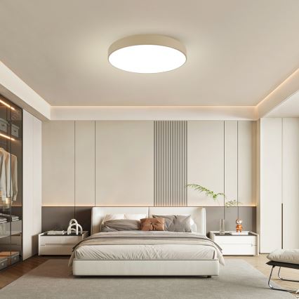 Brilagi - POOL LED Ceiling Light LED/100W/230V 3000/4500/6000K Ø 80 cm Beige