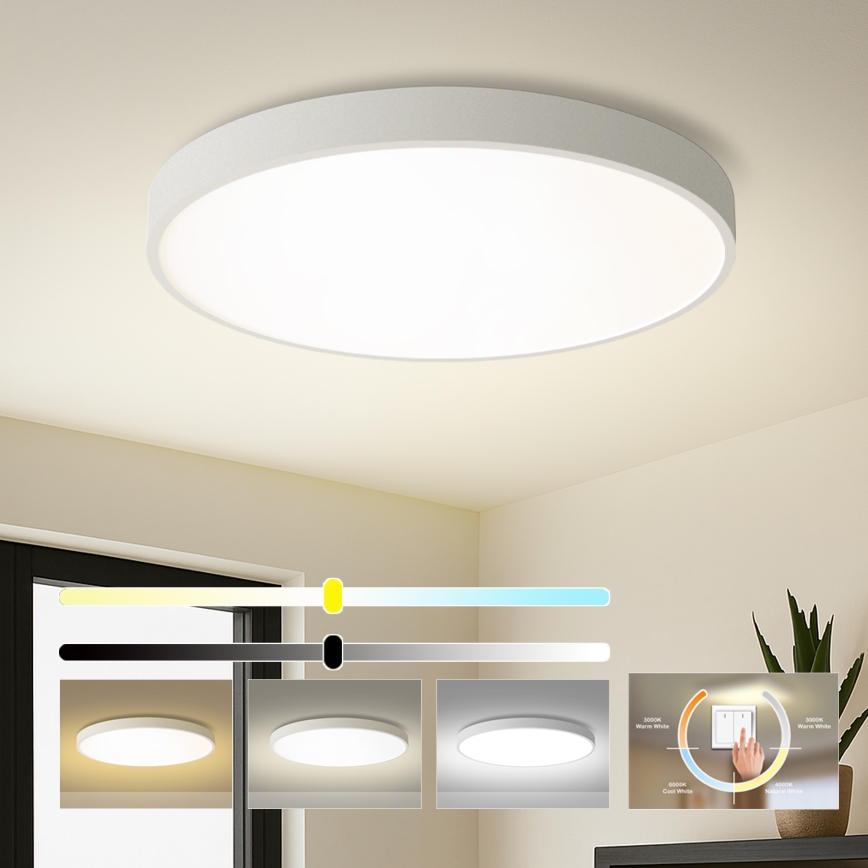 Brilagi - LED Ceiling Light POOL LED/100W/230V 3000/4500/6000K Ø 80 cm white