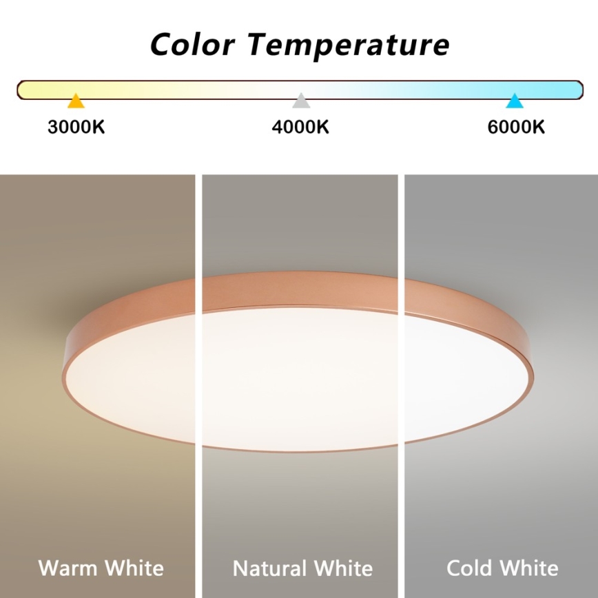 BRILAGI - LED Ceiling Light POOL LED/128W/230V 3000/4000/6000K pr. 100 cm copper