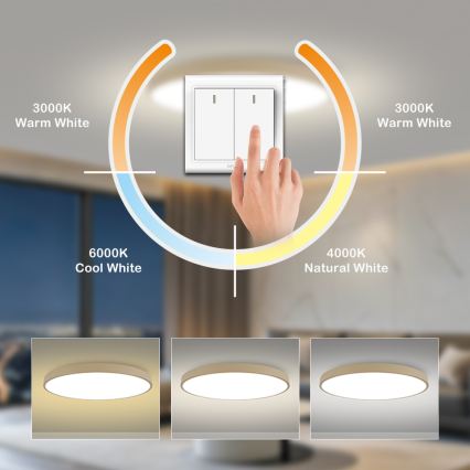 Brilagi - POOL LED Ceiling Light LED/128W/230V 3000/4500/6000K Ø 100 cm Beige