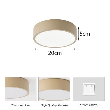 Brilagi - LED ceiling light POOL LED/18W/230V 3000/4000/6000K dia. 20 cm beige