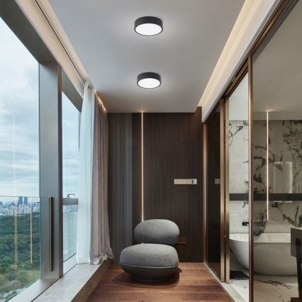 Brilagi - LED Ceiling Light POOL LED/18W/230V 3000/4500/6000K Ø 20 cm Black