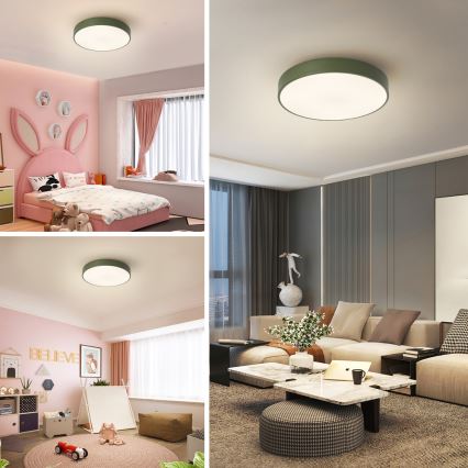 Brilagi - POOL LED Ceiling Light, 36W, 230V, Selectable 3000/4000/6000K, Ø 30 cm, Green