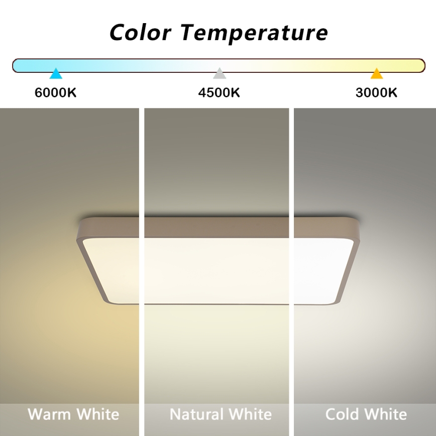 Brilagi - LED Ceiling Light POOL LED/36W/230V 3000/4000/6000K 40x40 cm beige