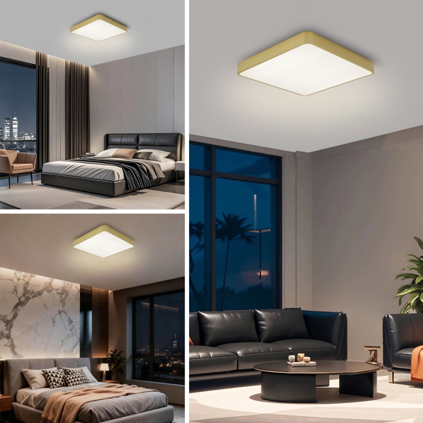 Brilagi - LED Ceiling Light POOL LED/36W/230V 3000/4000/6000K 40x40 cm gold