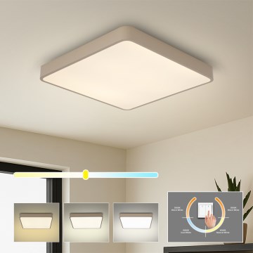 Brilagi - LED Ceiling Light POOL LED/36W/230V 3000/4500/6000K 40x40 cm beige