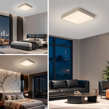 Brilagi - LED Ceiling Light POOL LED/36W/230V 3000/4500/6000K 40x40 cm beige