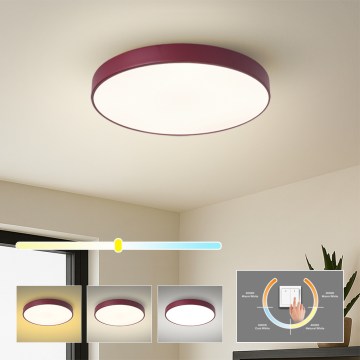 Brilagi - LED Ceiling Light POOL LED/48W/230V 3000/4000/6000K Ø 40 cm burgundy