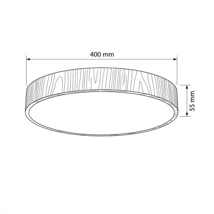 Brilagi - POOL LED ceiling light 48W/230V 3000/4000/6000K Ø 40 cm wood finish