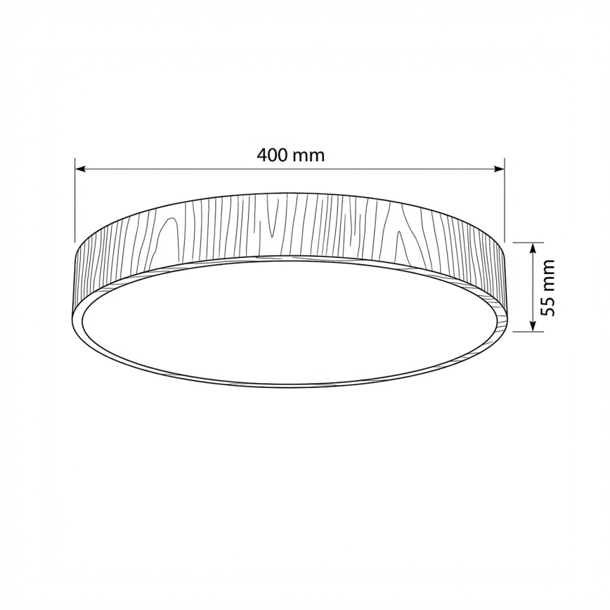 Brilagi - POOL LED ceiling light 48W/230V 3000/4000/6000K Ø 40 cm wood finish