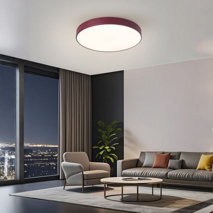Brilagi - POOL LED Ceiling Light 60W/230V 3000/4000/6000K Ø 50 cm burgundy