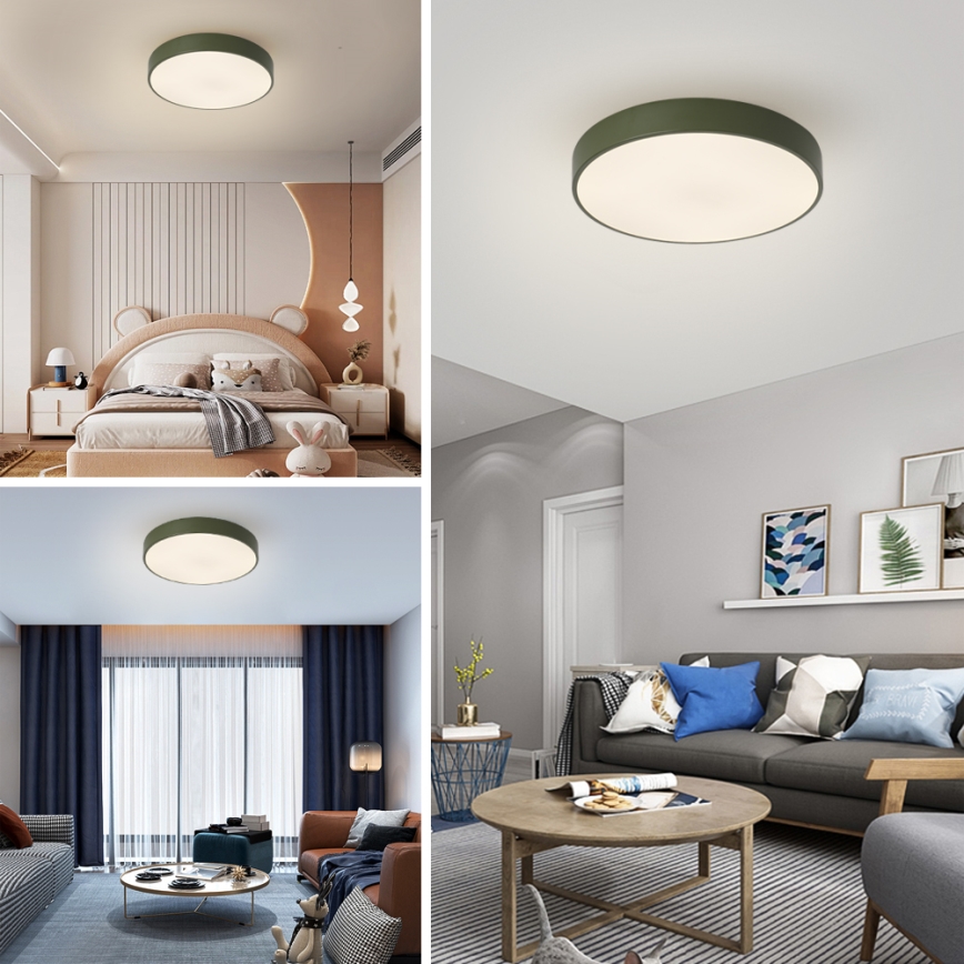 Brilagi - LED Ceiling Light POOL LED/60W/230V 3000/4000/6000K Ø 50 cm Green