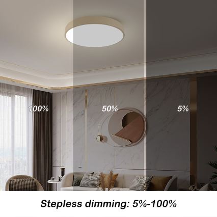Brilagi - LED Ceiling Light POOL LED/60W/230V 3000/4500/6000K Ø 60 cm beige