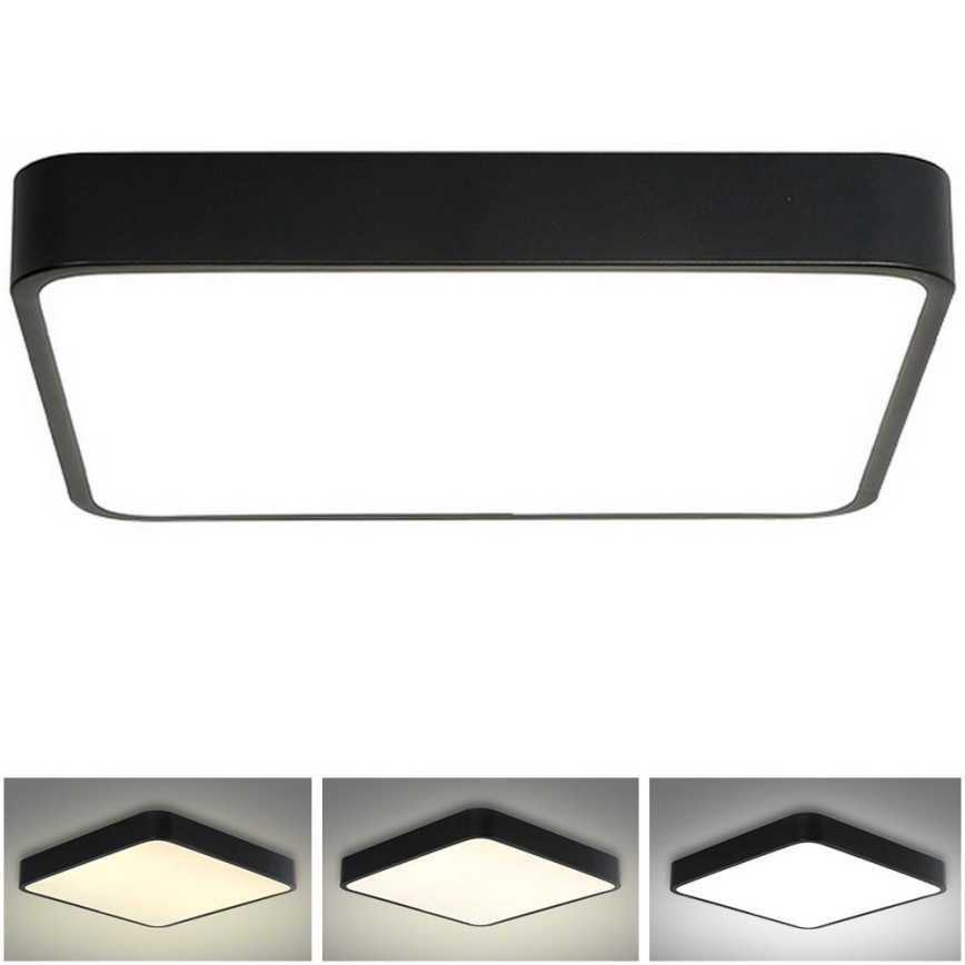 Brilagi - LED Ceiling light POOL SQUARE LED/48W/230V 3000/4500/6000K 50x50 cm black