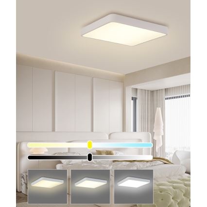 Brilagi - POOL SQUARE LED Ceiling Luminaire/48W/230V 3000/4500/6000K 50x50 cm White