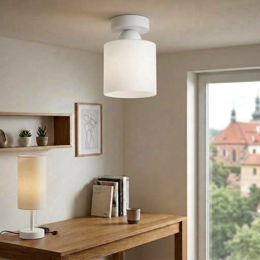 BRILAGI - LED ceiling light RETRO GLASS 1xE27/60W/230V Ø 10 cm white