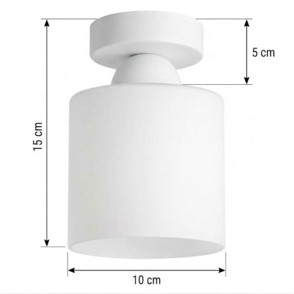 BRILAGI - LED ceiling light RETRO GLASS 1xE27/60W/230V Ø 10 cm white