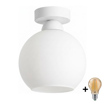 BRILAGI - LED ceiling light RETRO GLASS 1xE27/60W/230V Ø 15 cm white
