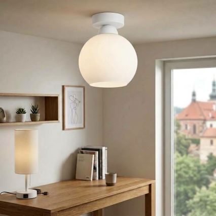 BRILAGI - LED ceiling light RETRO GLASS 1xE27/60W/230V Ø 15 cm white