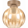 BRILAGI - LED ceiling light RETRO GLASS 1xE27/60W/230V Ø 18 cm beige/smoked beige