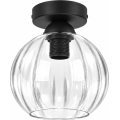 BRILAGI - LED Ceiling light RETRO GLASS 1xE27/60W/230V Ø 18 cm black/clear