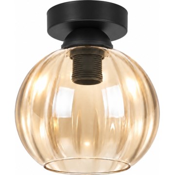 BRILAGI - LED Ceiling Light RETRO GLASS 1xE27/60W/230V Ø 18 cm black/smoked beige