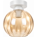 BRILAGI - LED Ceiling Light RETRO GLASS 1xE27/60W/230V Ø 18 cm white/smoky beige