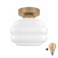 BRILAGI - LED ceiling light RETRO GLASS 1xE27/60W/230V Ø 20 cm beige/white