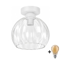 BRILAGI - LED ceiling light RETRO GLASS 1xE27/60W/230V Ø 25 cm white/clear