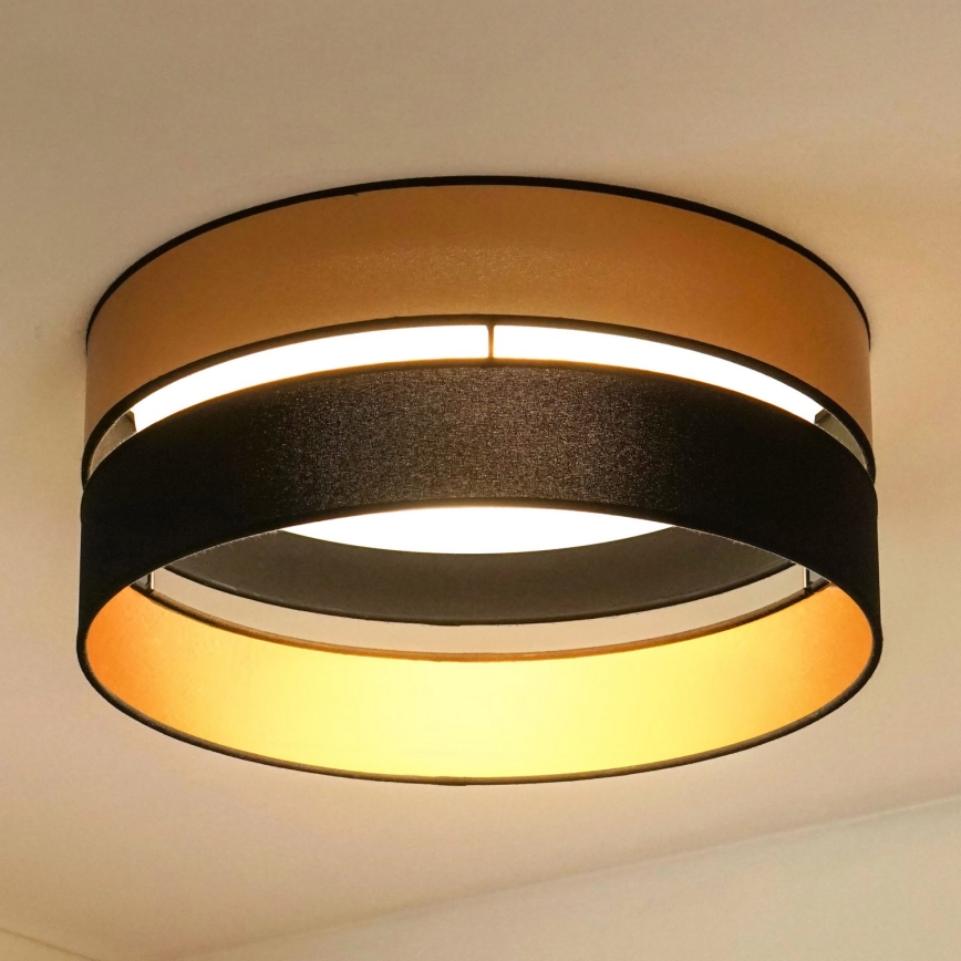 Brilagi - LED Ceiling light ROYAL LED/24W/230V d. 45 cm black/gold