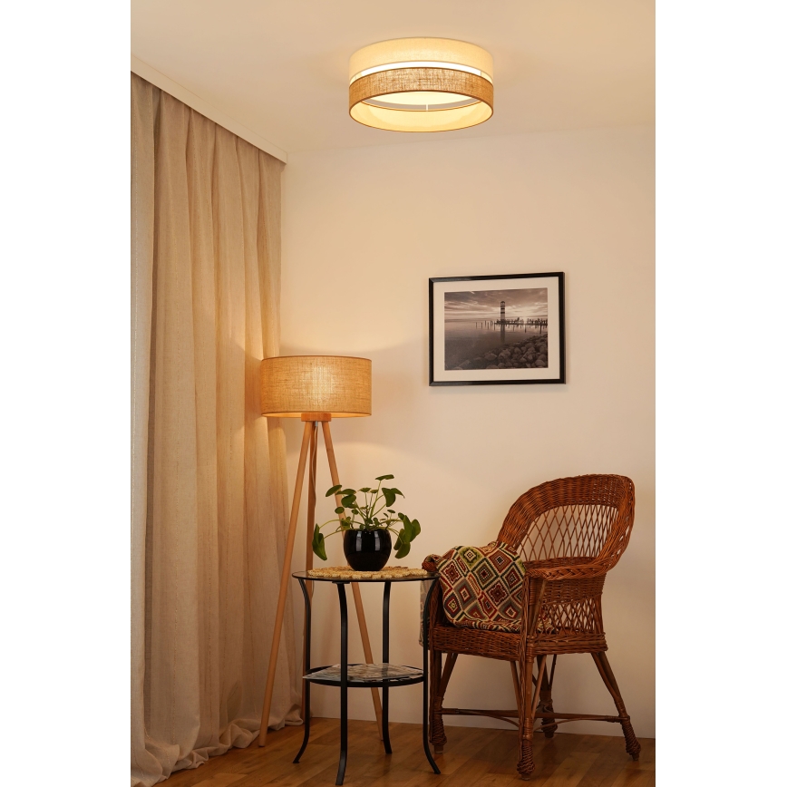 Brilagi - LED Ceiling light ROYAL YUTE LED/24W/230V d. 45 cm beige/creamy