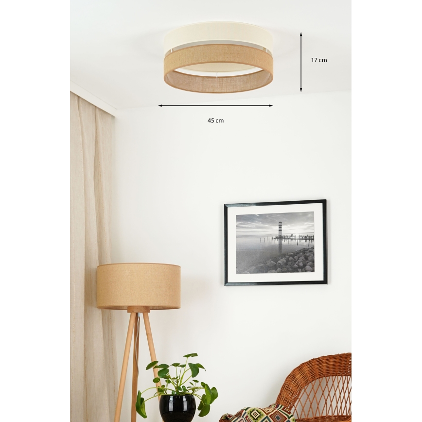Brilagi - LED Ceiling light ROYAL YUTE LED/24W/230V d. 45 cm beige/creamy