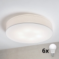 Brilagi - LED Ceiling Light SIRIJA 6xE27/60W/230V Ø 80 cm White
