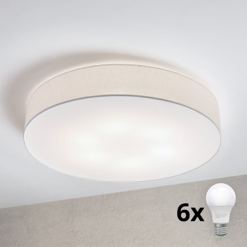 Brilagi - LED Ceiling Light SIRIJA 6xE27/60W/230V Ø 80 cm White
