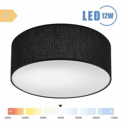 Brilagi - LED Ceiling light SIRIJA LED/12W/230V d. 35 cm black