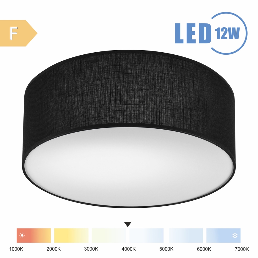 Brilagi - LED Ceiling light SIRIJA LED/12W/230V d. 35 cm black