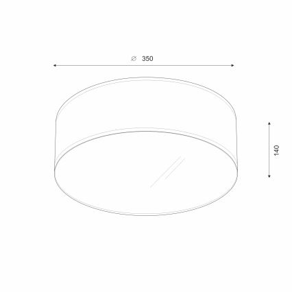 Brilagi - LED Ceiling light SIRIJA LED/12W/230V d. 35 cm black