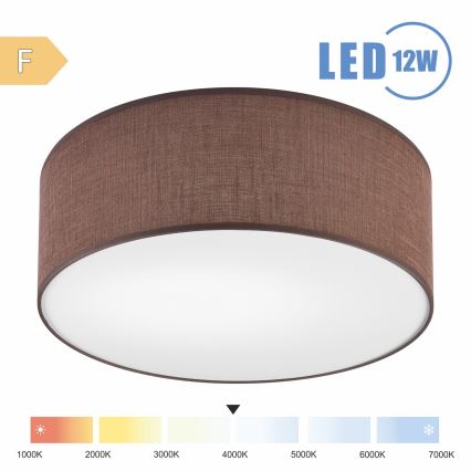 Brilagi - LED Ceiling light SIRIJA LED/12W/230V d. 35 cm brown