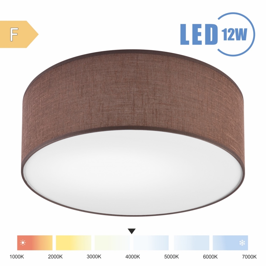 Brilagi - LED Ceiling light SIRIJA LED/12W/230V d. 35 cm brown