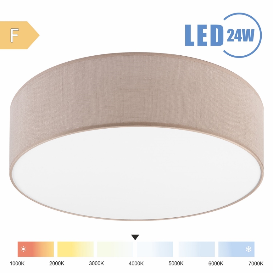 Brilagi - LED Ceiling light SIRIJA LED/24W/230V d. 45 cm beige
