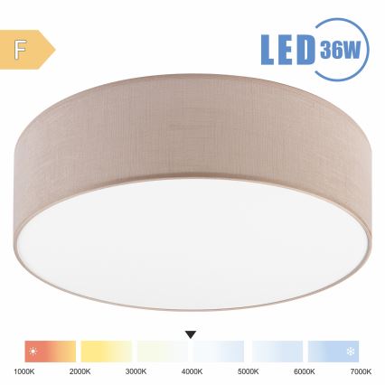 Brilagi - LED Ceiling light SIRIJA LED/36W/230V d. 45 cm beige