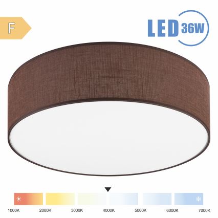 Brilagi - LED Ceiling light SIRIJA LED/36W/230V d. 45 cm brown